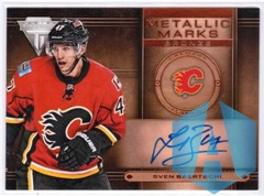 2013-14 Panini Titanium Metallic Marks #MM13 Sven Baertschi Auto Calgary Flames